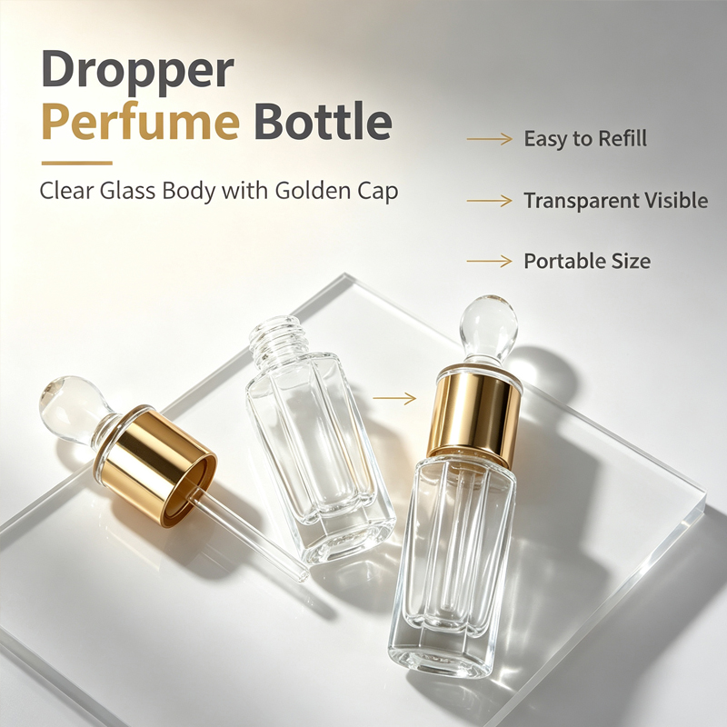 Luxury Skincare Packaging - 12 ミリリットルガラススポイトボトルエッセンシャルオイルアロマセラピーアイドロップトラベルバイアル詰め替え香水容器トラベルピペットボトル