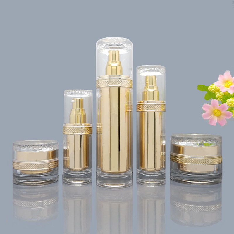 Luxury Skincare Packaging - 30 グラム 50 グラム空のクリームジャー 30/50/80/120 ミリリットル空のローションスプレーポンプボトルゴールドアクリル化粧品容器ハイエンドメイクアップパッキング