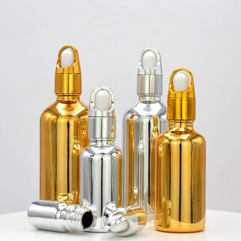 Luxury Skincare Packaging - 5ml〜100mlの純粋な目の滴,金メッキのガラス,スーパーアロマテラピー,液体ボトル,詰め替え可能なボトル