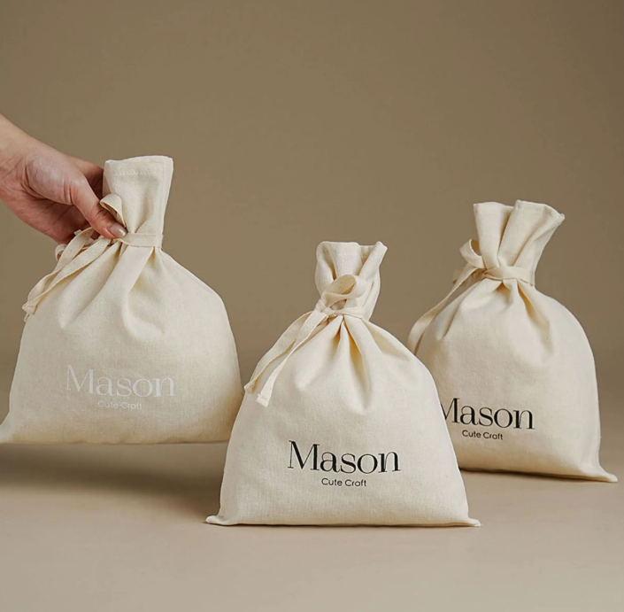 ロゴ入り、パーソナライズされたコットン製ドローストリングバッ - Luxury Skincare Logo のレビューと価格