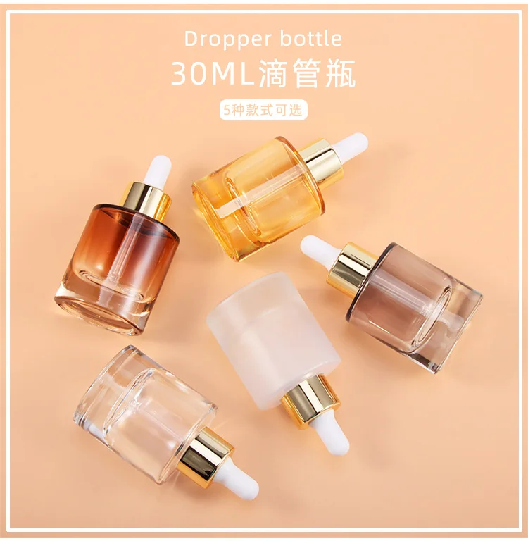 ガラスオイルボトル、小型高級空ボトル、30mlエッセンスディ - Luxury Skincare Packaging のレビューと価格