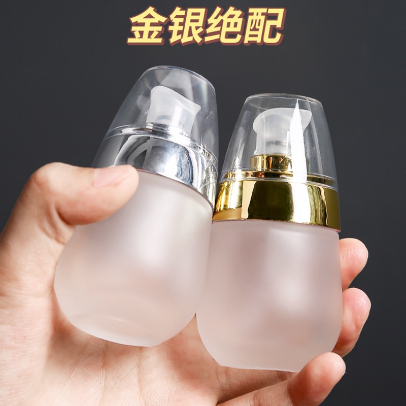 空のガラスポンプストッパー,プラスチック製フロストボトルボト - Luxury Skincare Packaging のレビューと価格