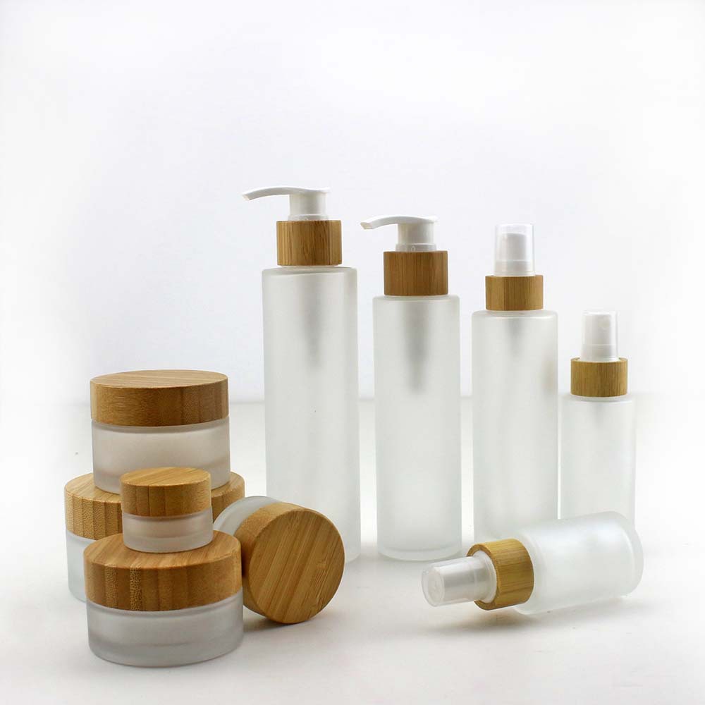天然竹香水瓶すりガラス空のクリームローション瓶 30 ミリリ - Luxury Skincare Packaging のレビューと価格